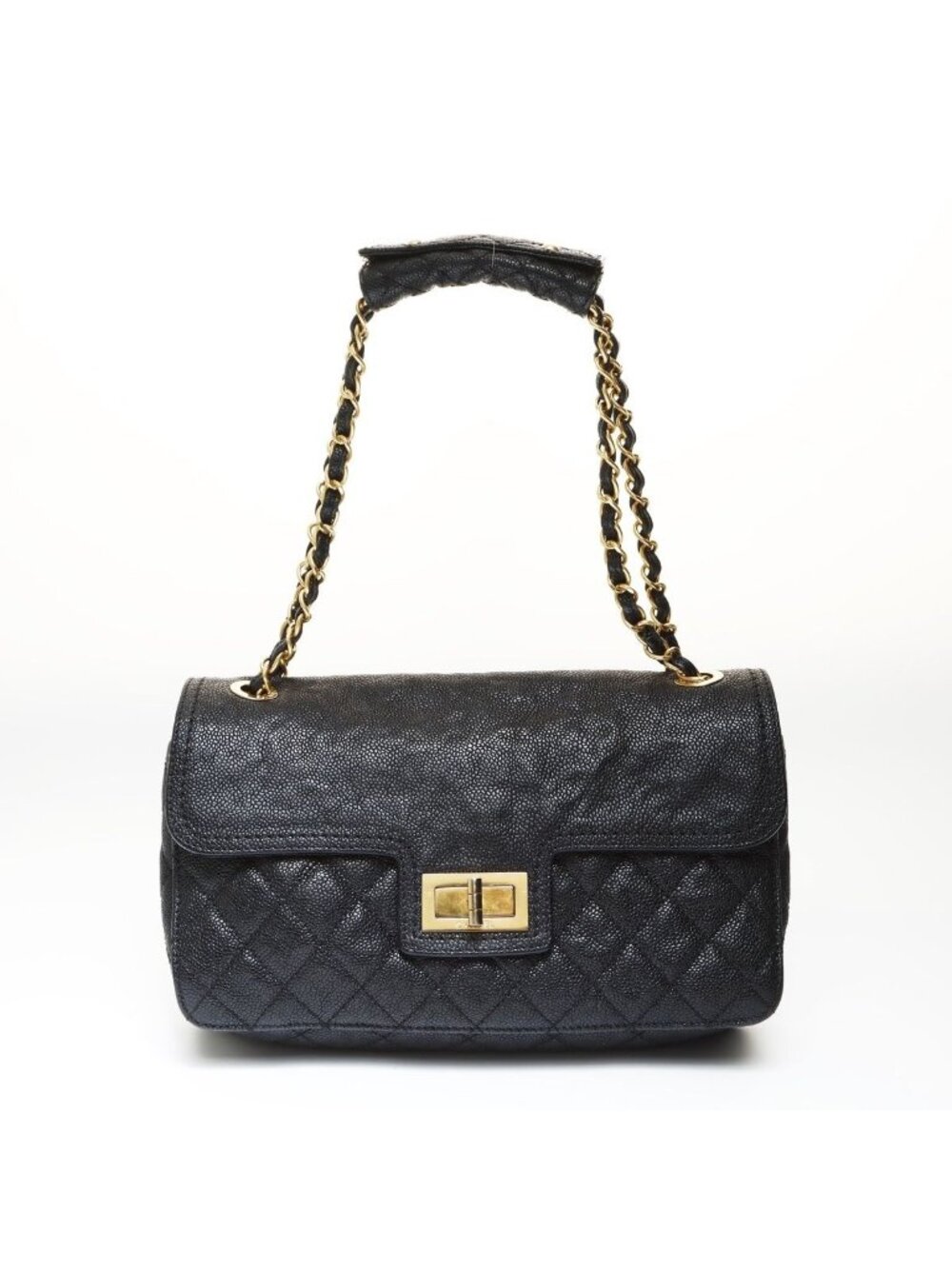 Chanel Shoulder Bag 16 2.55 Caviar Leather Chain